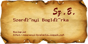 Szerényi Boglárka névjegykártya