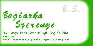 boglarka szerenyi business card